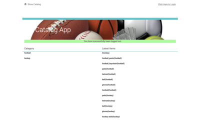 Item Catalog Project
