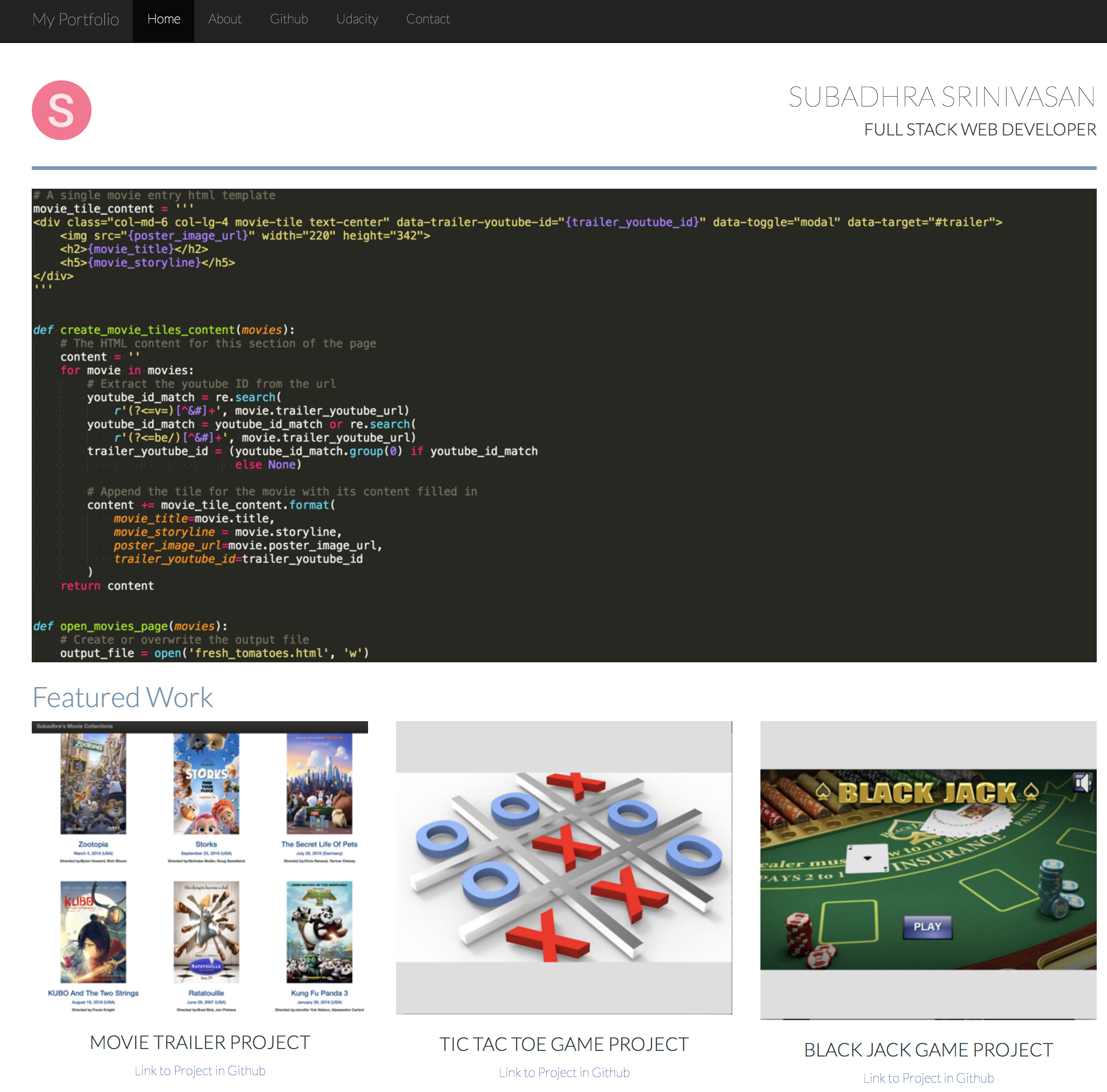 Portfolio Project